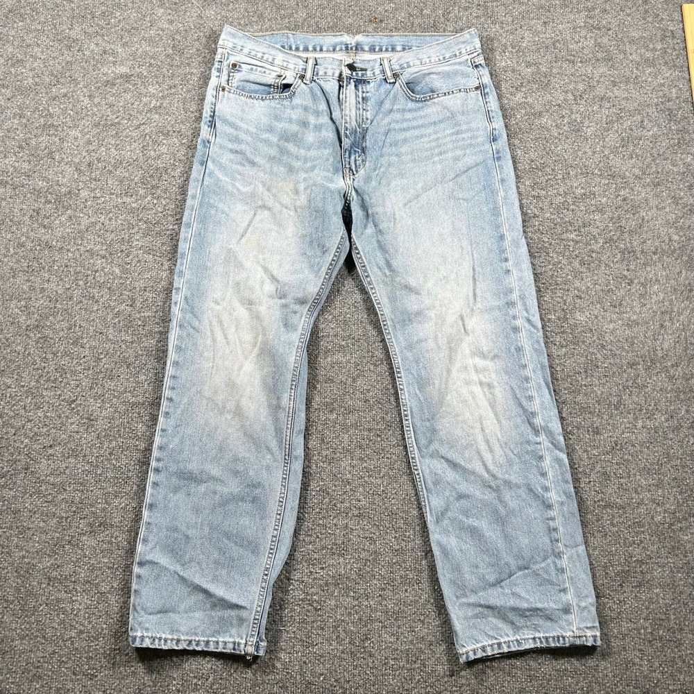 Levi's Jeans Mens Size 36x30 Blue 505 Regular Fit Light Wash Cotton Denim Pants